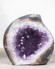 Amethyst, Quartz & Agate Stone Flame Geode - FST0101