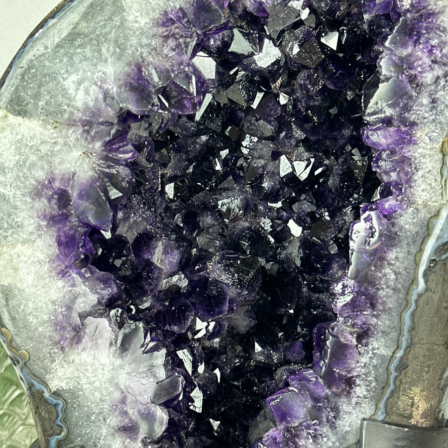 Deep Purple Large Amethyst Geode with Large &amp; Shinny Crystals - AWS0800