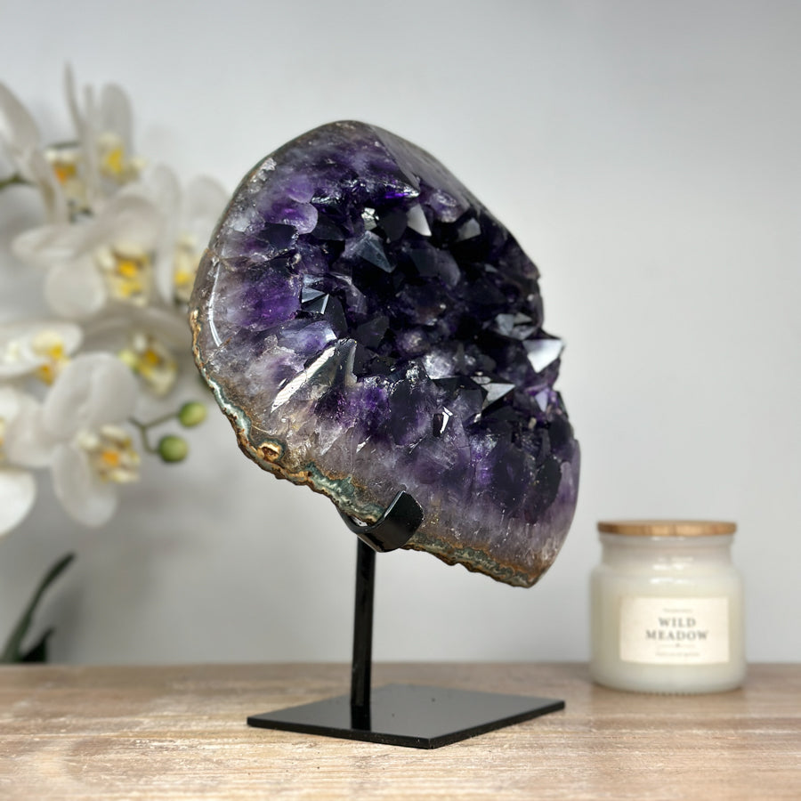 Natural Uruguayan Amethyst with Large Crystals &amp; Deep Color - MWS1651