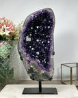 Huge Deep Purple Amethyst Formation - Metallic Stand Included - MWS0898