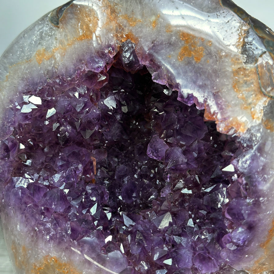 Beautiful Natural Amethyst Geode, Metal Stand Included - MWS1740