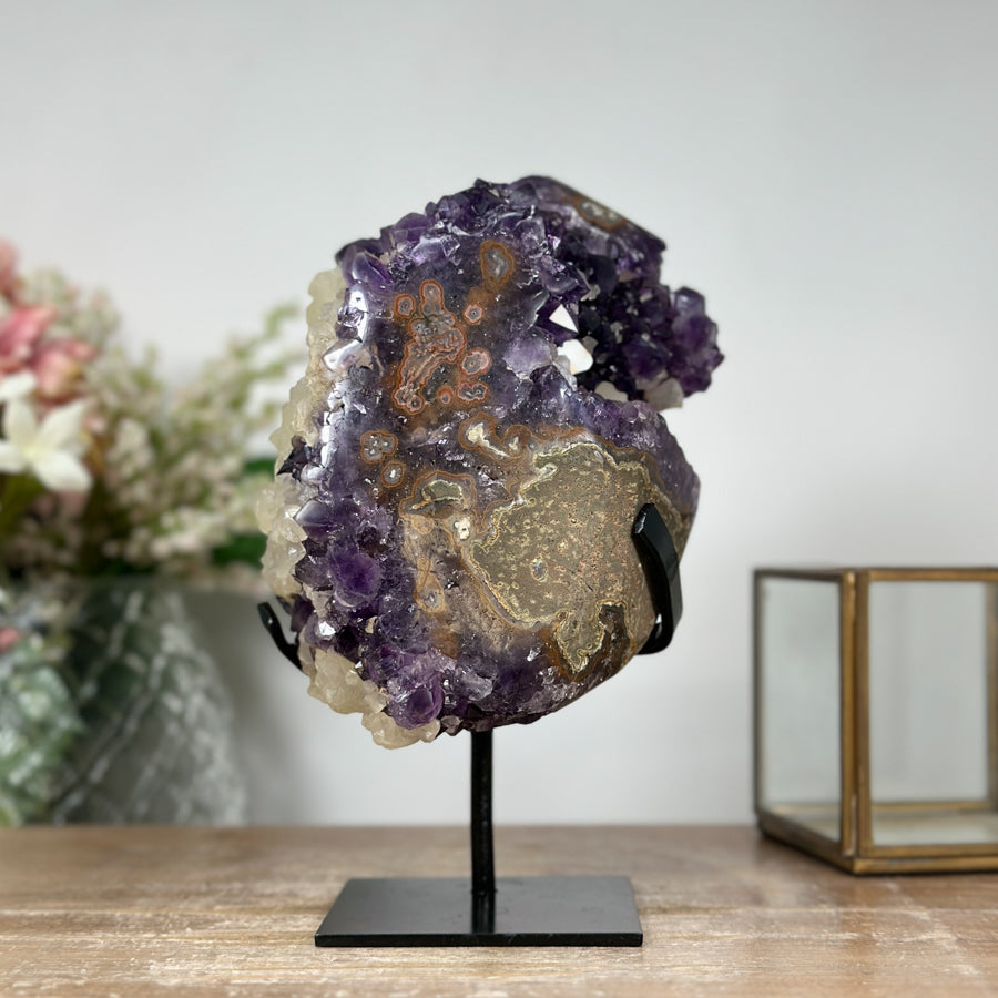 Natural Hand-Polished Amethyst from Uruguay - Home Decor & Meditation Crystal