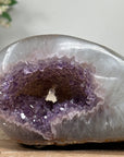 Stunning Amethyst & Quartz Stone Geode: An Eye-Catching Piece for Energy and Aesthetics - AMGE0170