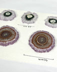 High-Quality Amethyst & Agate Stalactite Slices for Jewelers - Wholesale Bulk Pack - STS0003