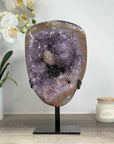 Rare Natural Amethyst Cluster with Black Hematite Formation - MWS1717