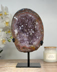 Natural Large Amethyst Cluster with Beautiful Red Banding Shell - MWS1704