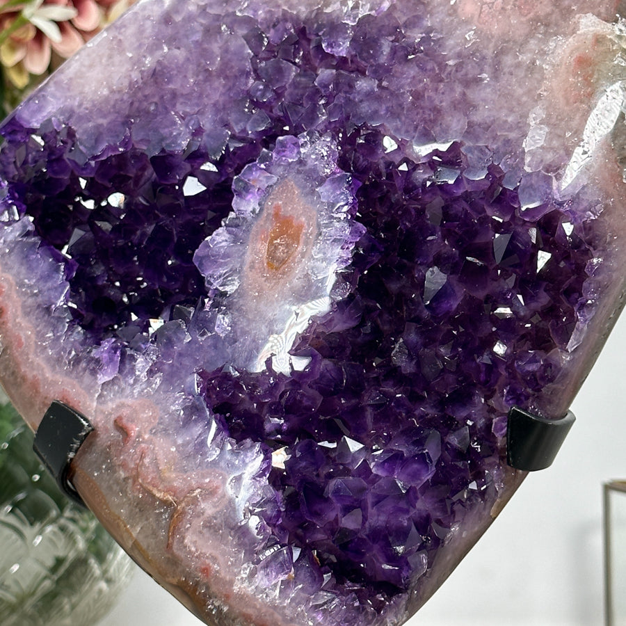 Stunning Large Amethyst &amp; Pink Jasper Specimen - MWS1233