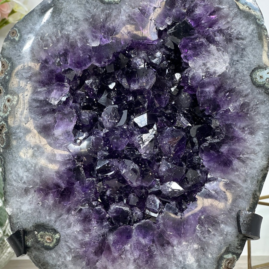 Natural Large Deep Purple Amethyst Geode, Uruguayan Amethyst - AWS0510