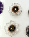 Unique Amethyst, Jasper & Quartz Stalactite Slices Set - Natural Crystal for Handmade Jewelry - STS0004