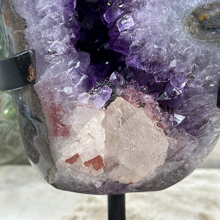 Natural Huge Amethyst & Agate Stone Geode, Large Amethyst Geode - AWS1026