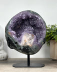 Natural Amethyst Geode with Green Jasper Shell - MWS0085