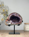 Natural Crystal Geode with Red Agate Shell - MWS1620