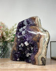 Unique Natural Amethyst and Jasper Stone Cathedral with Calcite Crystals - CBP0608