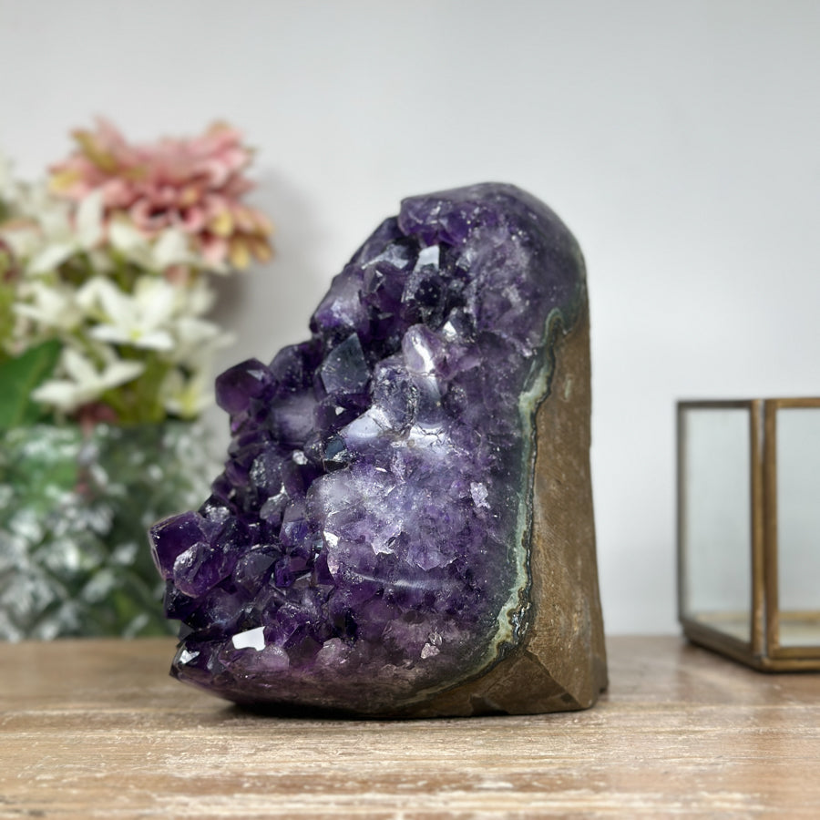 Natural Amethyst Cathedral with Huge Deep Purple Crystals - CBP1060