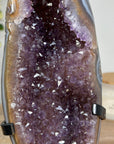 Natural Amethyst CRystal cLuster with Blue Banded Agate Shell - MWS1730