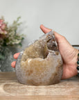 Yellow Sugar Quartz Druzy Geode - FST0114