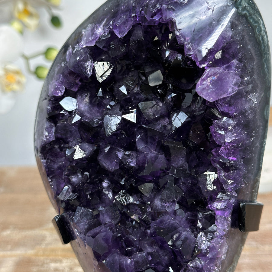 Beautiful Amethyst Crystal Cluster with Green Jasper Matrix - MWS1723