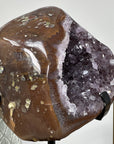 Red Jasper & Amethyst Crystal Cave Geode - MWS0817