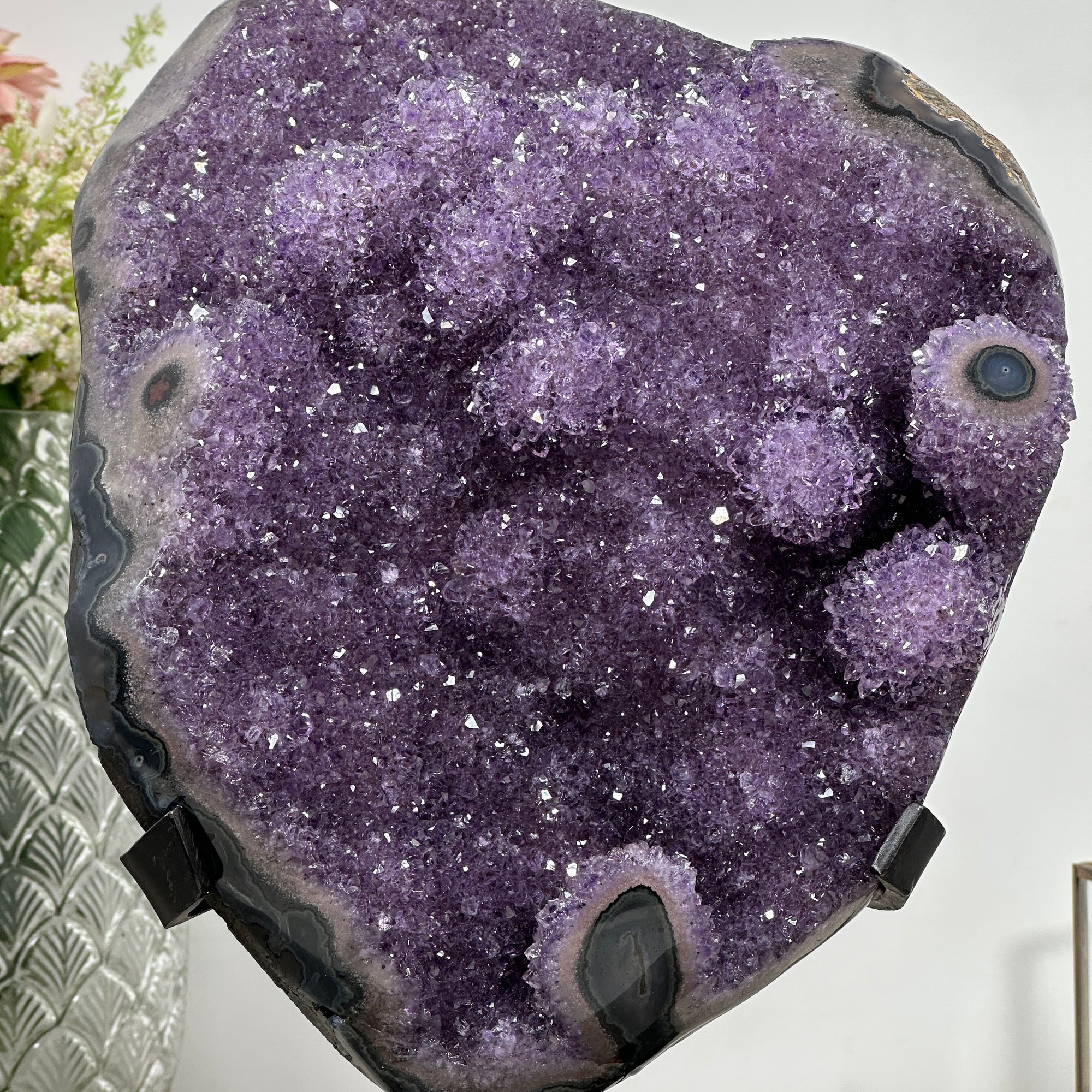 Stunning Amethyst Stone with Stalactite Formations - AWS0780