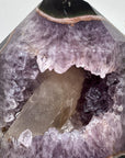 Beautiful Natural Amethyst & Agate Stone Tower Geode with Large Calcite Crystal Formation  - STP0161