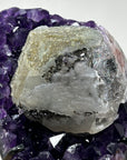 Outstanding Natural Amethyst Cluster with Huge Calcite Crystal, Great Addition to Your Crystal Collection - MWS0952