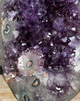 Unique Amethyst Geode with Stalactite Eyes & Deep Purple Crystals - MWS1585