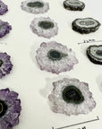 High-Quality Amethyst Quartz & Green Jasper Stalactite Slices for Jewelers - Wholesale Bulk Pack - STS0024