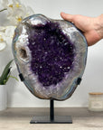 Natural Uruguayan Amethyst Geode with agate Shell - MWS1265