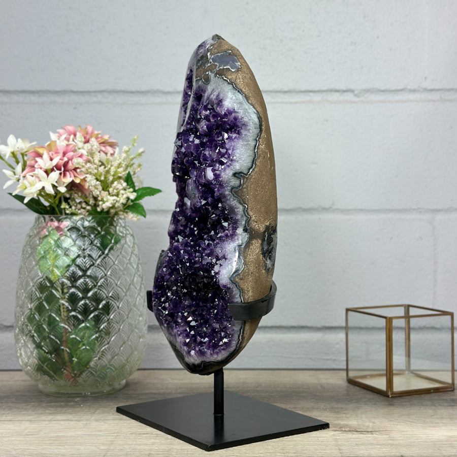 Deep Purple Amethyst Geode, Premium Quality Amethyst - AWS0212