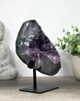 Natural Amethyst Geode with Handmade Stand, Ready to Display Specimen - MWS0106