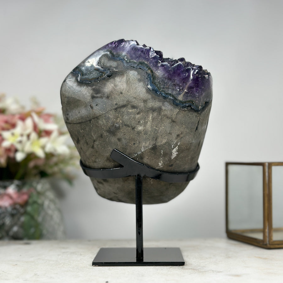 A-Grade Natural Amethyst Cluster with Stalactite Formations: A Unique Addition to Any Collection - MWS0858