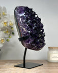 AAA Grade Natural Amethyst Cluster with Metal Stand - MWS1656