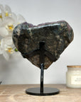 Natural Amethyst Geode, Metallic Stand Included - MWS1396