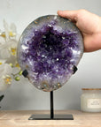 Beautiful Amethyst Geode, Metal Stand Included - MWS1608