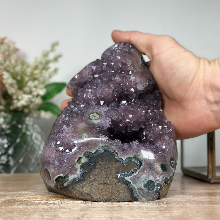 Stunning Amethyst Cathedral Geode with Formations - CBP0287