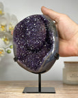 Beautiful Amethyst & Blue Agate Geode with Rare Formation - MWS1638