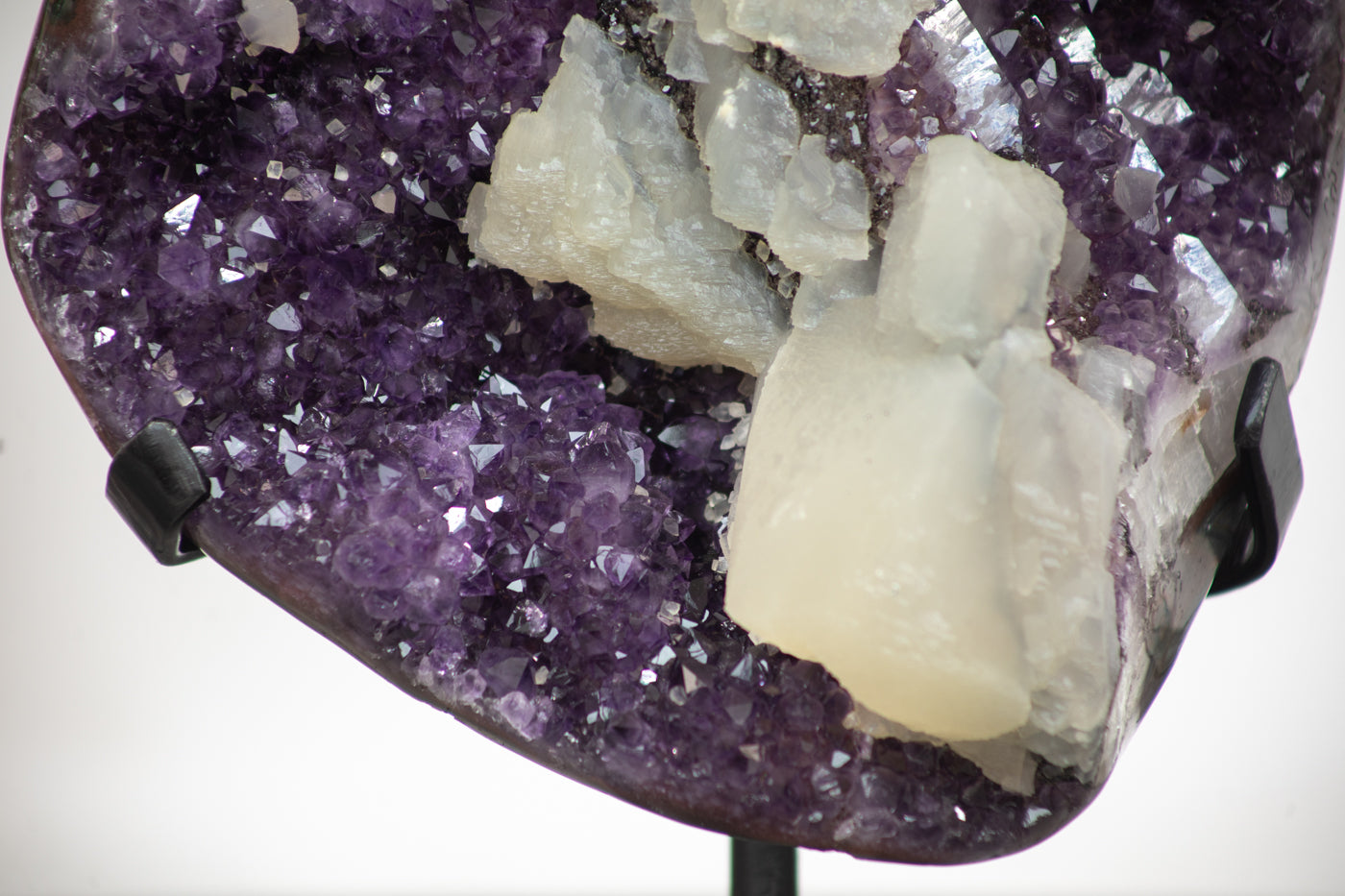 Outstanding 13 in Tall Natural Amethyst Crystal Cluster with unique Calcite Formation - MWS0351