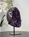 A+ Grade Natural Amethyst from Uruguay, Stand Included - MWS1676