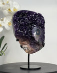 Deep Purple Amethyst Cluster with Stalactite Eye Formation - MWS1436