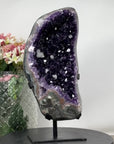 Huge Deep Purple Amethyst Formation - Metallic Stand Included - MWS0898