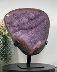 Huge Natural Lavander Amethyst cluster with beautiful Agate Shell - AWS1448