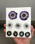 High-Quality Amethyst, quartz & Green Jasper Stalactite Slices for Jewelers - Wholesale Bulk Pack - STS0014