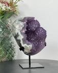 Stunning Amethyst & Green Jasper Stone with Nice Stalactite Formations - MWS0970