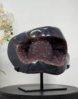 Unique Large Agate Geode with Beautiful Amethyst Stalactite Formation – Ideal for Feng Shui or Spiritual Spaces - MWS1517