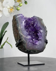 Natural Amethyst, Green Jasper & Quartz Stone Geode - MWS1570