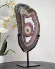 Unique Large Amethyst & Agate Geode Slice Portal with Stalactite Formation - MWS1568