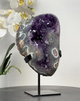 Intense Purple Amethyst Crystal with Jasper Shell - MWS1682