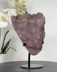 Pink Tone Amethyst Specimen with Sugar Druzy Quartz Crystals on Top - MWS1374