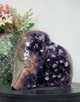 Unique Natural Amethyst and Jasper Stone Cathedral with Calcite Crystals - CBP0608