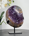 Natural Amethyst & Quartz Crystal Cluster with Stunning Yellow Banding - MWS1571